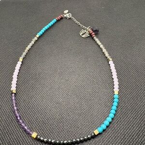 Gemstone and 925 Choker 14” w/1.75”extender or Bracelet Wrap